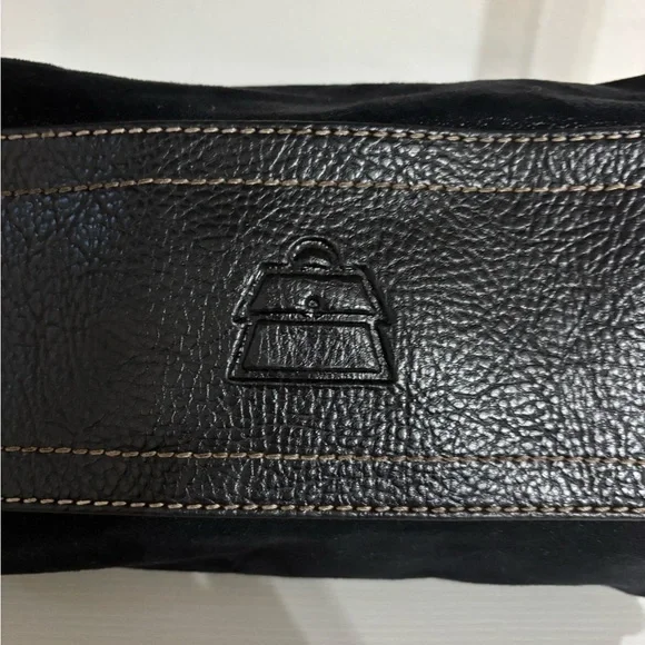 Kathy Van Zeeland Vintage Black Suede Double Kisslock bag - Picture 8 of 14